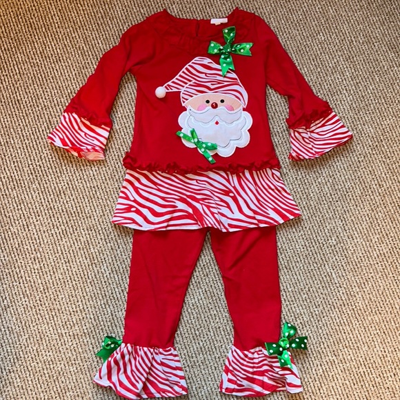 azhido Other - Azhido Santa Christmas 2pc outfit toddler girl 2T/3T